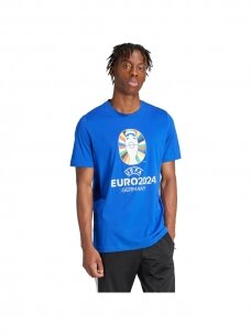 Adidas Euro24 vyriški marškinėliai, mėlyni IT9293
