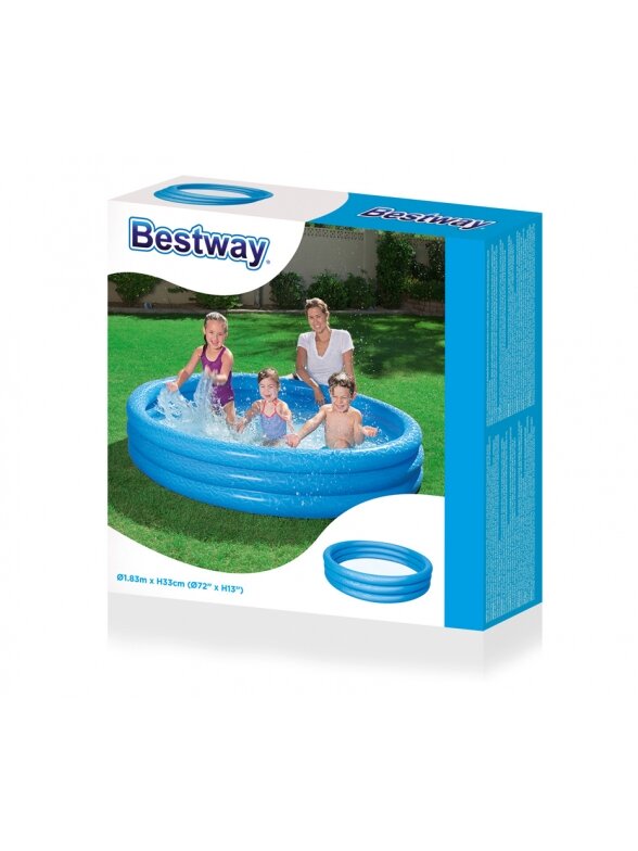 Bas Pripučiamas baseinas vaikams Bestway D183xH33cm 51027B 1