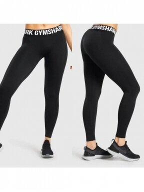 Gymshark leginsai moterims  GLLG4275 Juodi