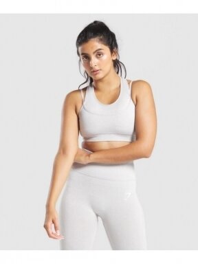 Gymshark sportinė liemenėlė moterims GLSB3908 šv. pilka