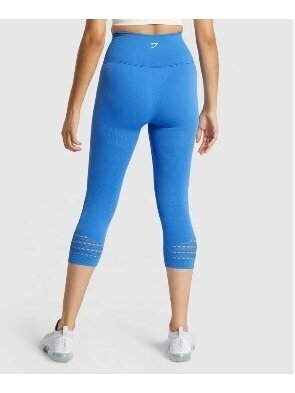 GYMSHARK LEGINSAI ENERGY SEAMLESS CROPPED MOTERIMS GLLG5042 MĖLYNA 2