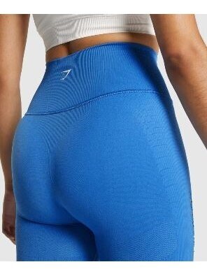 GYMSHARK LEGINSAI ENERGY SEAMLESS CROPPED MOTERIMS GLLG5042 MĖLYNA 4