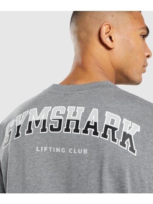 Gymshark marškinėliai vyrams pilki 4