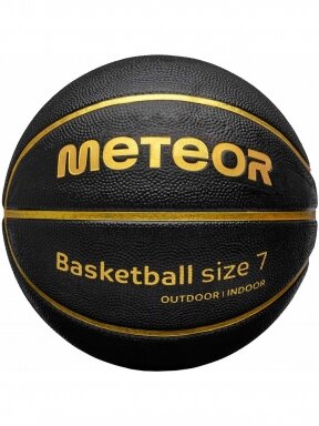 Meteor Cellular 7 krepšinio kamuolys juodas / auksinis 16697