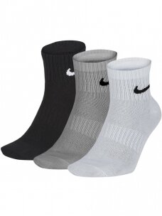 Nike Everyday kojinės 3 poros baltos, pilkos, juodos SX7677 964