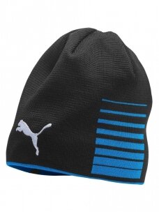 Puma kepurė LIGA Reversable Beanie juoda ir mėlyna 22357 02